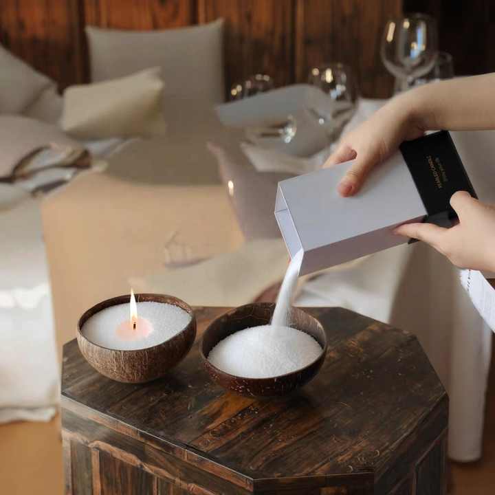 Low Price Sand Candle Wax Plant Based Palm Pearl Sand Wax Candles for Wedding Decoration