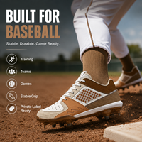 Chaussures de baseball personnalisées OEM pour hommes, crampons en caoutchouc moulés, antidérapantes, chaussures d'entraînement, marque privée