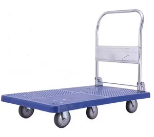 350kgs Load Capacity Black Platform Structure Hand <strong>Carts</strong> Foldable Platform <strong>Flat</strong> Plastic Hand Trolley <strong>Cart</strong> Hand Truck - Product Image 6