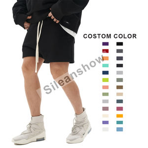 Shorts de jogging pour hommes en coton 100% bon marché en gros, style boxe personnalisé, décontractés, taille mi-haute, fermeture élastique, respirants, avec poches - Product Image 5