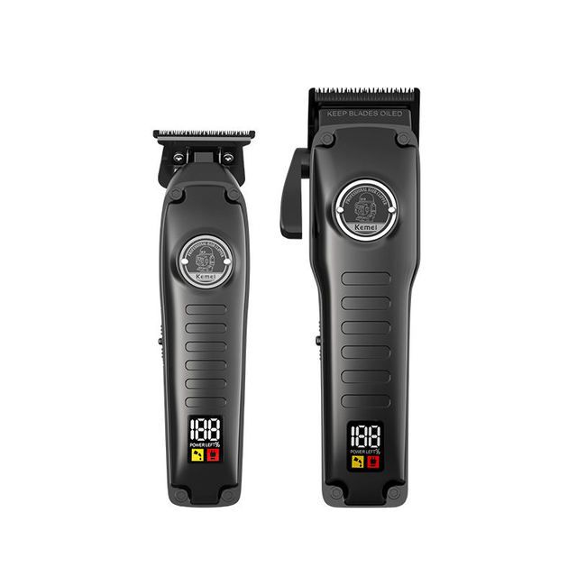 For Kemei Km-1827 Pro Electric Hair Clippers Best Cordless Barber Clippers for Household Hotel Outdoor Use-2pcs