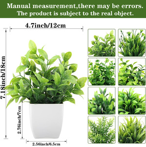 Plantas Verdes Artificiales de Eucalipto para Decoración del Hogar, Sala de Estar, Pequeño Bonsái de Lavanda en Maceta - Product Image 4