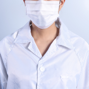 5mm lưới bụi bằng chứng <span class=keywords><strong>Polyester</strong></span> Vải tái sử dụng <span class=keywords><strong>ESD</strong></span> may <span class=keywords><strong>ESD</strong></span> phòng thí nghiệm áo chống tĩnh điện phòng sạch smock - Product Image 4