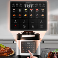 Cuisinière à pression multifonction de haute qualité en acier inoxydable 5L 6L, 24 programmes, revêtement antiadhésif, cuve intérieure, cuisinière à pression électrique