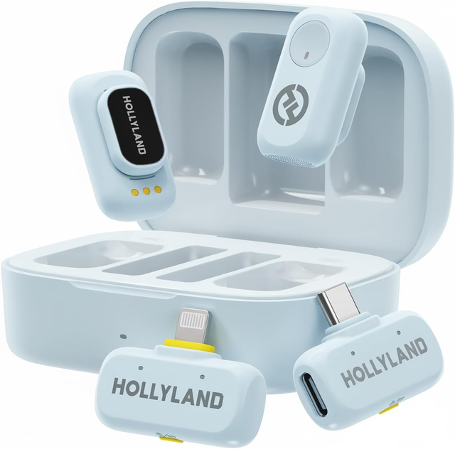 Hollyland Lark A1 Wireless Microphone for iPhone Android 48kHz 24bit 3-Level Noise Reduction Vlogging Mic