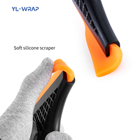Raspador de eliminación de agua, herramienta de tinte de ventana de coche, herramienta raspadora de silicona para recoger agua, escurridor de goma para envoltura de película automática