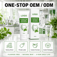 Dentifrice jetable anti-caries blanchissant sans fluorure, formule personnalisée, menthe fraîche, fabrication OEM/ODM en Chine, marque privée