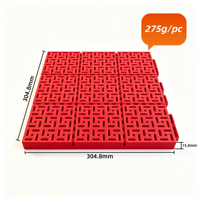 Revêtement de sol modulaire pour terrains de sport extérieurs, couleurs et dimensions personnalisées, installation facile, absorption des chocs, antidérapant