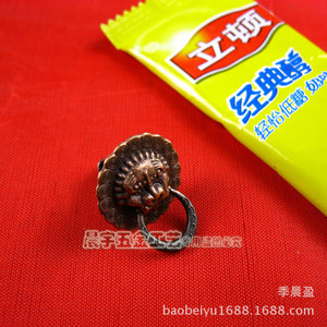 มือจับหัวสิงโตสีบรอนซ์โบราณ A062 มือจับลิ้นชักโลหะผสมสังกะสี ตกแต่งพื้นผิว ทนทาน - Product Image 5