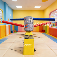EASYFUN Nouveau Design Commercial Parcours Gonflable Wipeout avec Obstacles Mécaniques Interactifs Rotatifs BuyGame Meltdown