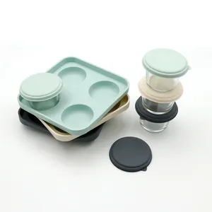 Factory Wholesale Kitchen Sauce Cups with Lid Reusable Leakproof Salad Dressing Container Condiment Containers Cups