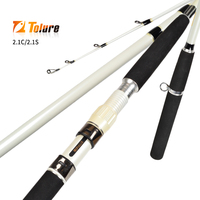 Tolure super carbone canne à pêche gabarit max 160g pe ligne 10-26lbs carbone filature coulée bateau canne à pêche 2.1m
