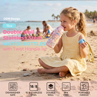 Botol Anak Everich Bebas BPA, Termos Modern dengan Sedotan, Botol Stainless Steel 304