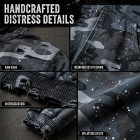 Sweat à capuche zippé camouflage entièrement personnalisé pour homme, délavage vintage, effet éclaboussures de peinture, effet usé et déchiré, streetwear épais, commande d'essai en gros