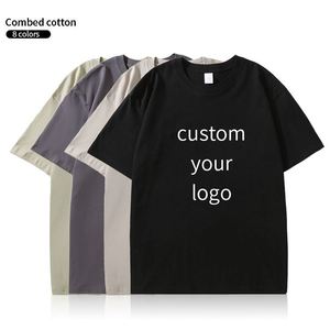 2024 Custom Heavy Tees Thick Cotton <b>Tshirts</b> High Collar Big and Tall Fit Mock Neck Black Drop Shoulder T Shirt - Product Image 3