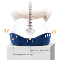 Coussin de siège orthopédique en mousse à mémoire de forme en U avec découpe coccyx pour soulager les douleurs du coccyx, des hémorroïdes et de la sciatique, et favoriser le soutien postural