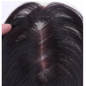 卸売りハンドメイド & ヘアバンドルコンビネーションベース100% ヘアトッパーミニウィッグトッパー人毛ウェットトッパー - Product Image 5