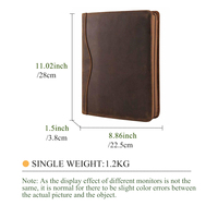 Logotipo personalizado de viaje de negocios organizador de cremallera Padfolio carpeta de archivos con tamaño carta Bloc de notas y carpeta Portapapeles de bolsillo