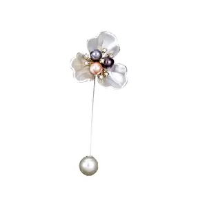 wholesale imitation pearl flowers rhinestone brooches beauty breastpin as a gift