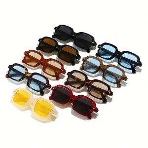 Gafas de Sol Cuadradas Vintage Punk 2025 con Logotipo Personalizado, Protección UV400, Color Jelly, con Remaches, para Hombre y Mujer - Product Image 4