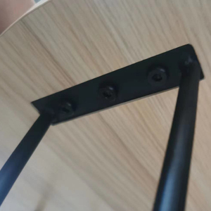 High <strong>Quality</strong> Floor Mount Round Wooden <strong>Side</strong> <strong>Table</strong> with Metal Legs Coffee <strong>Table</strong> Custom Color &amp; Size - Product Image 6