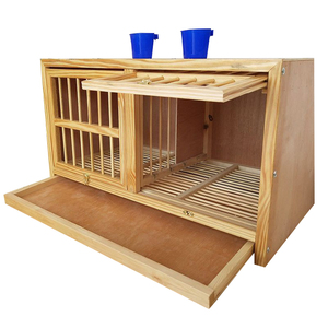 Promosyon çin kuş kafesi dik kuş evi römork teneke salıncak çizgili ahşap papağan güvercin kafes besleyici - Product Image 1