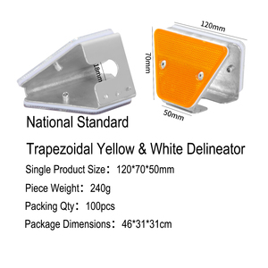 Réflecteurs de balisage routier de qualité supérieure, mini-réflecteurs de garde-corps et réflecteurs routiers haute intensité en aluminium avec protection IP68 - Product Image 2