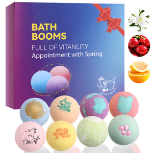 80 g x 8 cajas grandes de bombas de baño explosivas universales de sales marinas orgánicas para niños, regalo sorpresa para bebés - Product Image 1