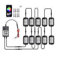Lumière LED RGB pour sous-voiture, lampe d'ambiance rythmique musicale colorée, bande lumineuse ambiante pour châssis de véhicule tout-terrain