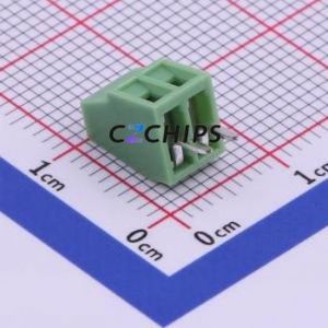 XY308-2.54-2P <b>Screw</b> Terminal <b>Block</b> Through hole Component (THT),P=2.54mm Connector 1x2P 2.54mm Green Through Hole - Product Image 2