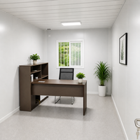 Maison conteneur démontable à assemblage rapide de 20 pieds, préfabriquée en kit, modulaire, petite maison pour bureau, dortoir, clinique, certifiée CE