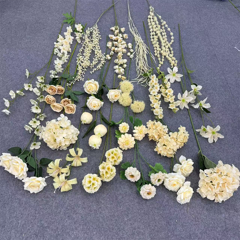 12 champagne-colored pieces
