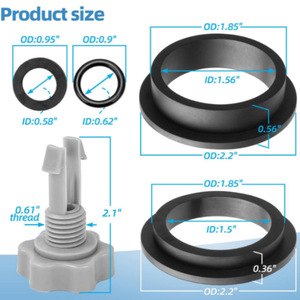 Kit de réparation Intex 25013 pour pompe à filtre à sable, joints toriques et soupape de décompression pour piscine hors sol, ensemble de 12 pièces - Product Image 3