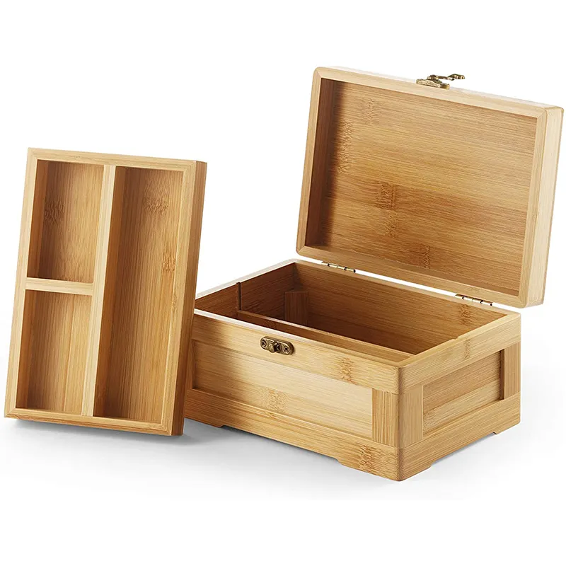 Bamboo Wooden Gift Box Natural Wooden Storage Box Custom Handmade Box Wood