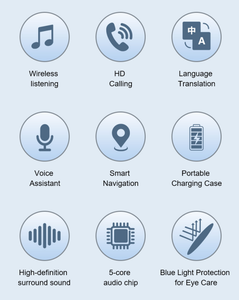 Occhiali Smart AI BT Open <span class=keywords><strong>Air</strong></span> con Assistente di Traduzione AI, Aste Rimovibili, Plug and Play, Compatibili con Lenti da Vista, <span class=keywords><strong>Ultra</strong></span> Leggeri - Product Image 6