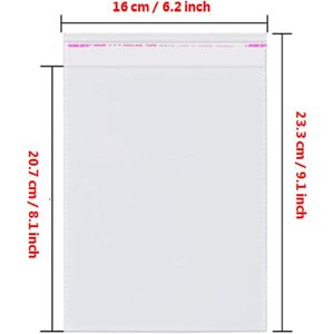 Clear Resealable OPP Plastic <b>Bags</b> 6x8 Inches Self Adhesive Sealing For Food Bakery Storage <b>Packing</b> - Product Image 2