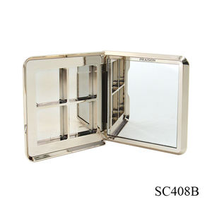 ขายส่ง <span class=keywords><strong>4</strong></span> สีพลาสติกสี่เหลี่ยมที่ว่างเปล่าอายแชโดว์พาเลทคอนเทนเนอร์เครื่องสําอางอายแชโดว์บลัชเคส - Product Image 3