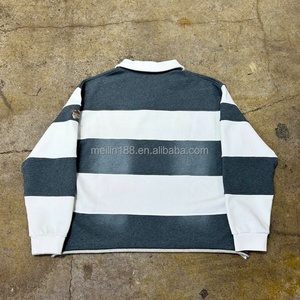 Camisetas Polo de Manga Larga 100% Algodón con Bordado Personalizado, Camisetas Polo de Rugby con Lavado Ácido, Fabricantes de Camisetas Polo - Product Image 2