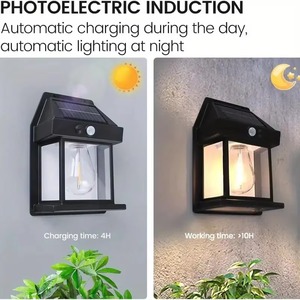 Không thấm nước năng lượng mặt trời ngoài trời đèn tường hoàng hôn đến bình minh hiên đèn lịch thi đấu với 3 chế độ cảm biến chuyển động cho vườn đường dẫn nhà để xe bãi - Product Image 6