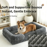Lit pour animaux de compagnie et niche pour chat de luxe, écologique, solide et tendance, tapis chaud d'hiver pour grands chiens et chats, lavable