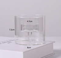 Bougeoir en verre coupe-vent de style européen, design paysager créatif, chandelier décoratif pour dîner aux chandelles