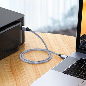 สายเคเบิลเครื่องพิมพ์ USB 3.0 แบบ A ตัวผู้ ถึง B ตัวผู้ ประเภท A ถึง B สายความเร็วสูง ใช้งานร่วมกับคีย์บอร์ด MacBook เครื่องพิมพ์ และสแกนเนอร์ (สีเทา) - Product Image 4