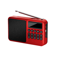 Radio Saku FM Pengisian Daya USB-C Penerimaan Luar Biasa Speaker Jernih dan Jack Headphone Layar LCD Radio FM untuk Berjalan/Berlari/Gym