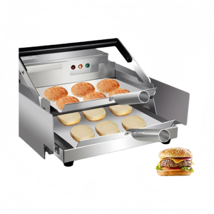Máquina para Hacer Hamburguesas Inteligente, Totalmente Automática, de Doble Capa, de Acero Inoxidable, con Temperatura y Temporizador Ajustables, Tostadora de Sándwiches - Product Image 4