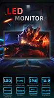 OEM Vente en gros 18.5 pouces 19 pouces 20 pouces 21.5 pouces LCD PC Noir LCD Moniteur d'ordinateur de bureau pour les jeux professionnels