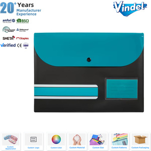 Pochettes en polypropylène résistantes à l'eau format US Letter A5 avec fermeture à bouton-pression, porte-<span class=keywords><strong>documents</strong></span>, pochettes à étiquettes pour étudiants et écoles - Product Image 1
