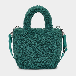 Bolso Tote Mini Cruzado de Felpa Sherpa con Logotipo Personalizado y Correas Ajustables - Product Image 5