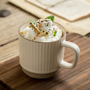 24oz Cheap Logo White Elegant <b>Gift</b> Custom Embossed Ceramic Cup Stoneware <b>Coffee</b> Mugs - Product Image 2