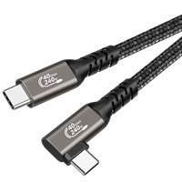 Pabrik 40Gbps USB Tipe C 4 kabel Data kecepatan cepat 5A 240W PD pengisian 1M 2M C ke C kabel Media untuk Printer IOS komputer