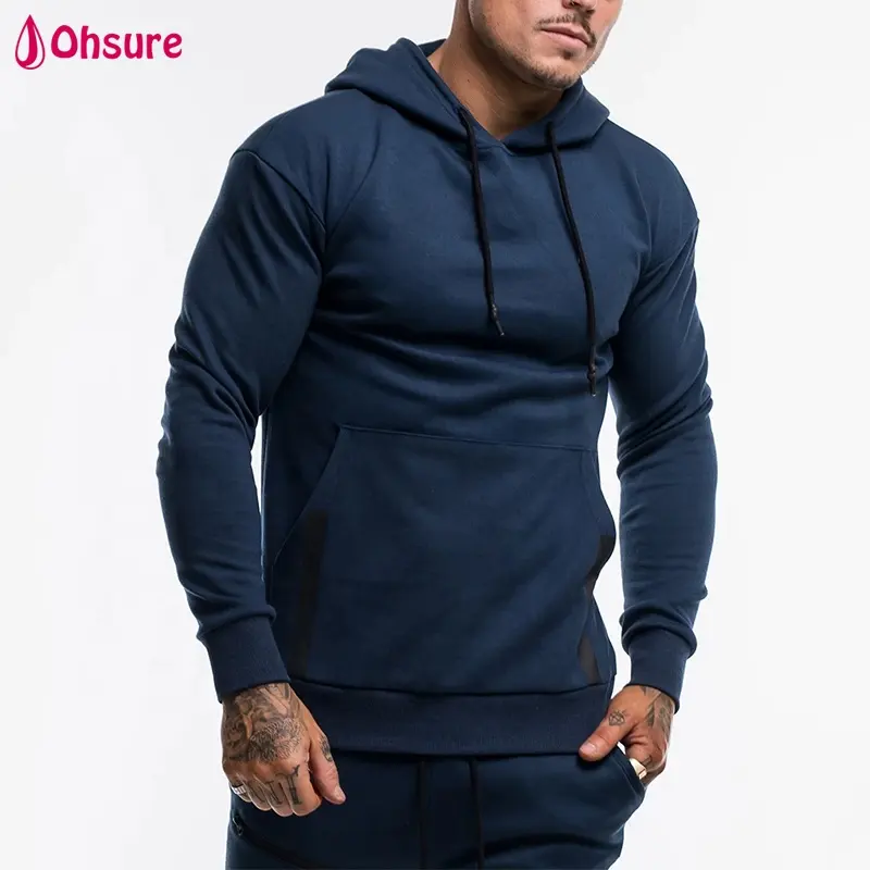 custom logo printed plain sweatshirt blank hoodies men cotton sports wear gym men's hoodies pullover